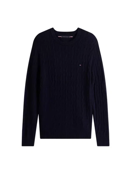 Sweter Tommy Hilfiger wełniany niebieski