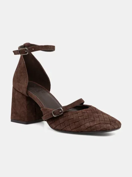 Pantofi cu toc Answear.lab din piele maro