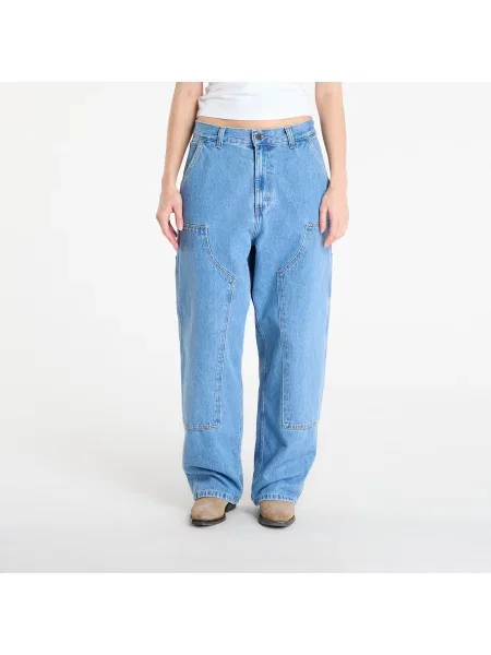 Панталони Carhartt WIP W Brandon Double Knee Pant Blue Stone Bleached M синьо