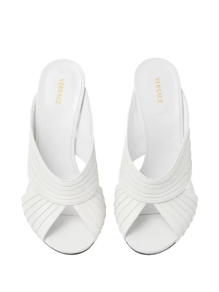 Papuci tip mules Versace alb
