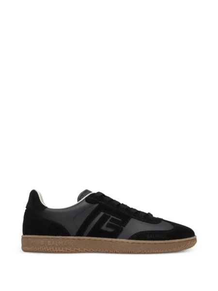 Sneakerși Balmain din piele de căprioară negru