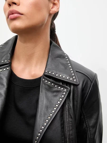 Шкіряна куртка Answear.LAB демісезонна чорний