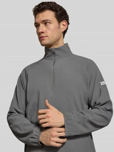 Bluza dresowa w kroju regular fit ze strukturalnym wzorem Ea7 Emporio Armani