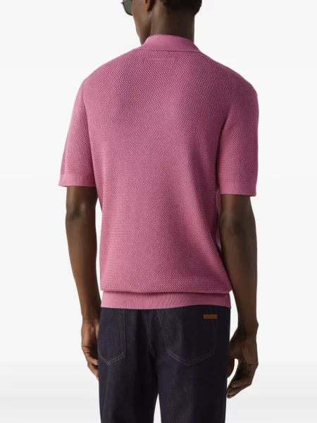 Tricou polo Zegna roz
