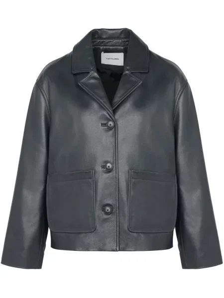 Kurtka skórzana Yves Salomon czarna