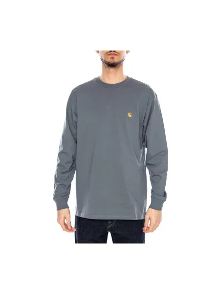 Długa bluza Carhartt Wip z długim rękawem niebieska