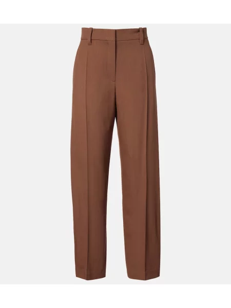 Pantaloni Brunello Cucinelli de lână maro