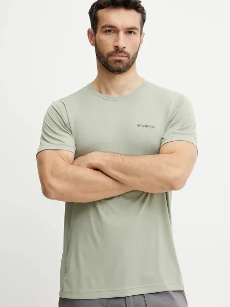 Спортна тениска Columbia Zero Rules с изчистен дизайн зелено