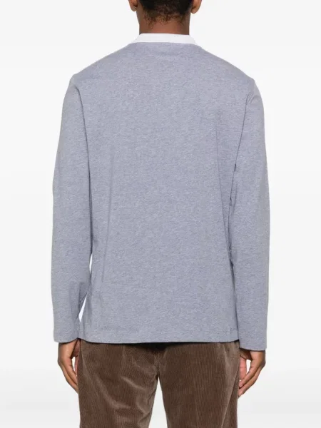 Lung tricou polo Brunello Cucinelli gri