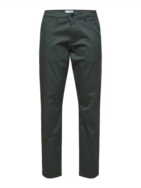 SELECTED Chino kalhoty SLHMiles Flex tmavě šedá