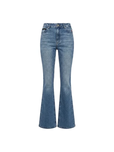 Jeansy dzwony Philipp Plein niebieskie
