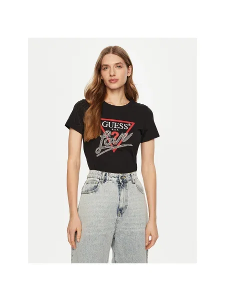Guess Póló Regular Fit fekete