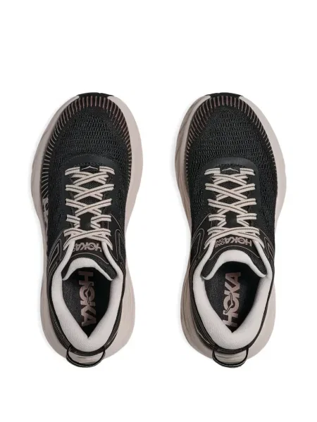 Sneakerși Hoka cu șireturi din dantelă negru