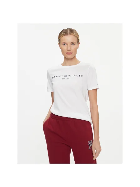 Tommy Hilfiger Póló Logo Regular Fit fehér