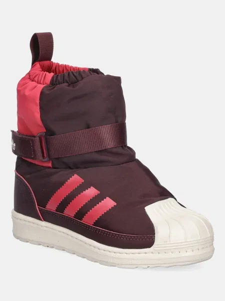 Adidas Originals gyerek téli csizma SUPERSTAR WTR BOOT borvörös