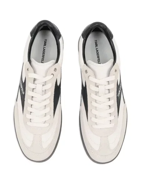 Sneakersy Karl Lagerfeld sznurowane koronkowe białe