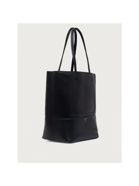 Patrizia Pepe torebka shopper skórzana czarna
