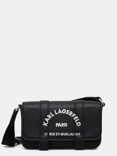 Karl Lagerfeld geantă crossbody pentru femei cu imitație de piele K/RSG negru
