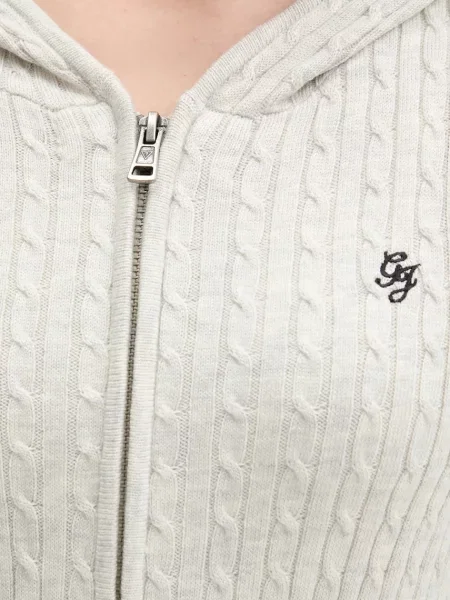 Кардиган з домішкою шовку Guess Jeans легкий сірий