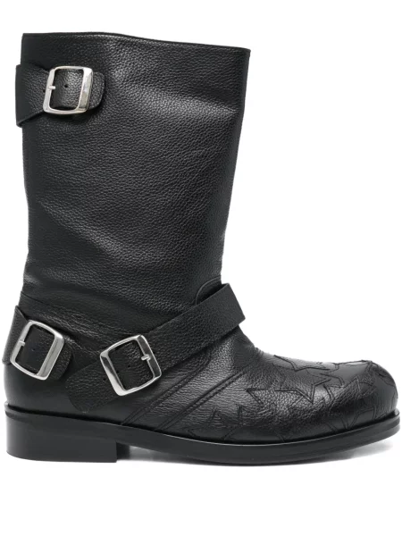 Botine Stefan Cooke din piele biker negru