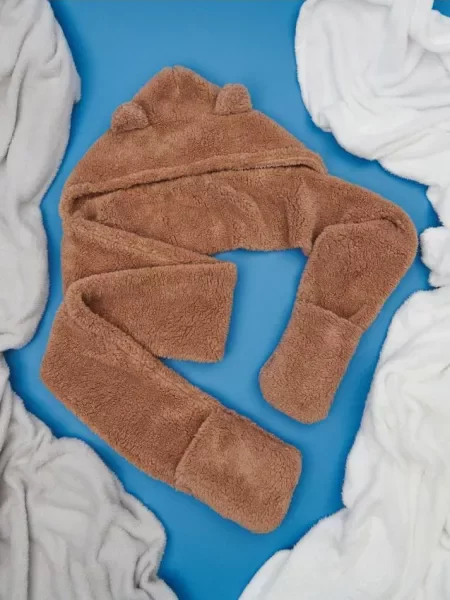 Ведмедик шарф бежевий