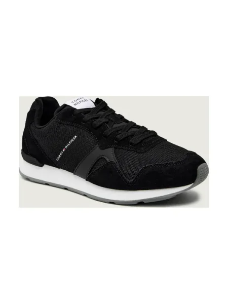 Sneakerși Tommy Hilfiger din piele negru