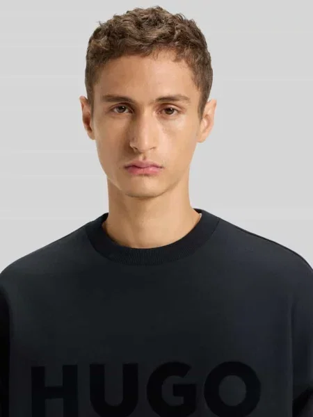 Oversize bluza z czystej bawełny model DINEX' Hugo czarna