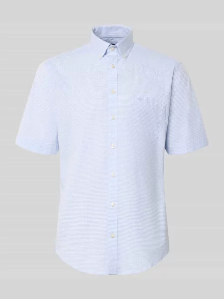 Koszula o kroju modern fit koszula casualowa z brustaszą i wyhaftowanym logo Fynch-hatton