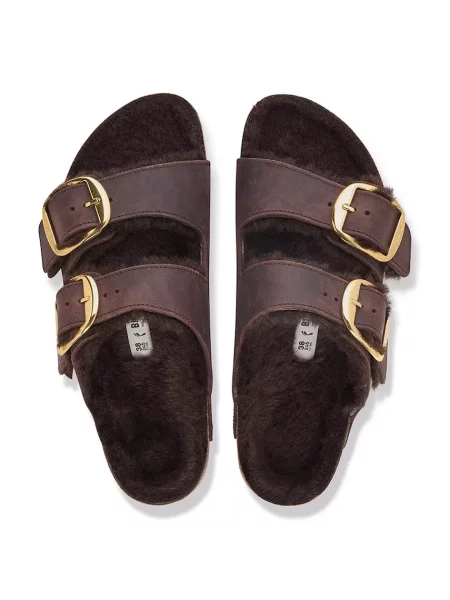 Кожаные шлепанцы Birkenstock с пряжкой
