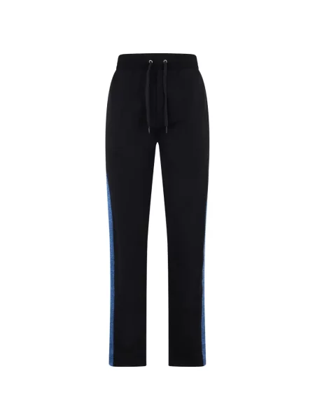 Pantaloni Moschino cu dungi alergare negru