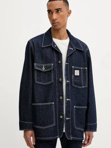 Džínová bunda Levi's tmavomodrá přechodná