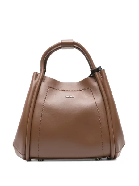 Geantă Max Mara din piele maro
