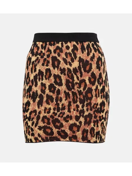 Fustă Staud cu imagine cu model leopard