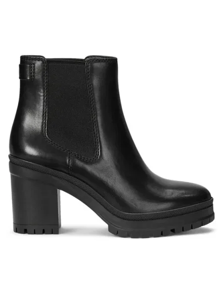 Кожени боти челси Lauren Ralph Lauren Cailie с дебел черно