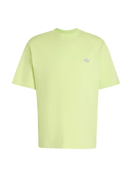 ADIDAS ORIGINALS Tricou Trefoil Essentials galben lămâie / deschis gri