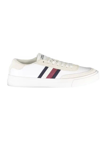 Trampki Tommy Hilfiger skórzane wiązane białe