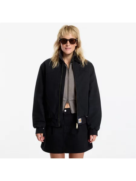 Μπουφάν Carhartt WIP OG Santa Fe Jacket UNISEX Black/ Black Stone Canvas L μαύρο