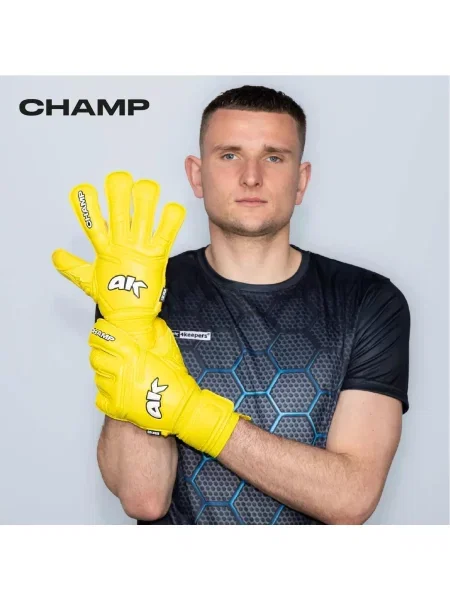 Rękawice bramkarskie dla dorosłych CHAMP COLOUR YELLOW VII żółte