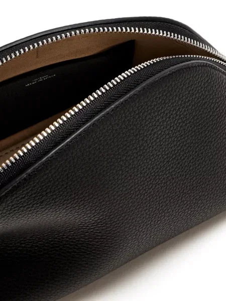 Geanta de piele Toteme din piele negru