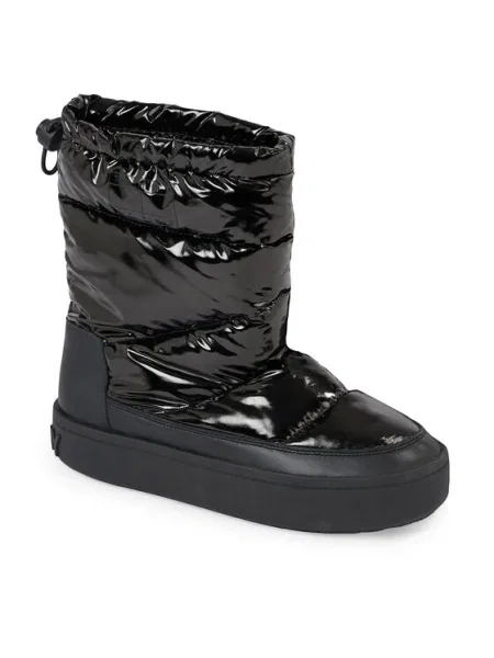 Cizme Tommy Jeans din piele negru