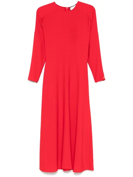 Rochie Nissa din crep de costum roșu