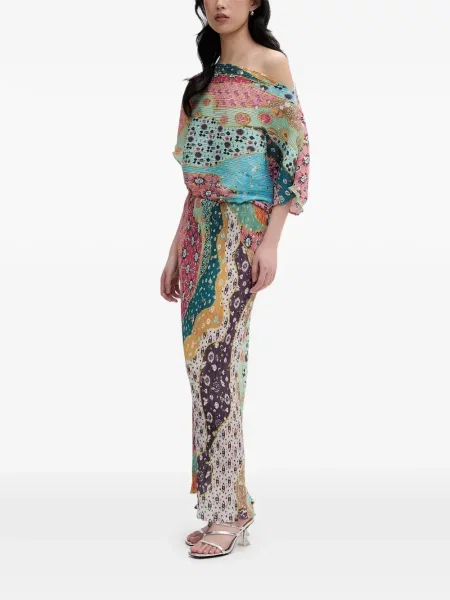Rochie midi Never Fully Dressed cu imagine albastru