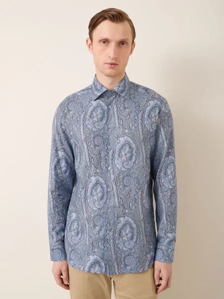 Etro Košile Regular Fit / tmavě modrá
