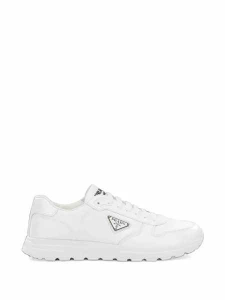 Sneakerși Prada din piele alb