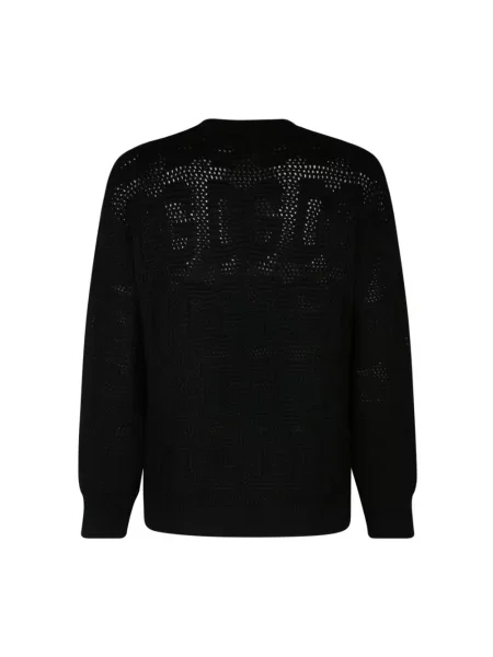 Sweter Dolce And Gabbana wełniany z logo czarny