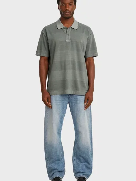 Поло G-star Raw в полоску оливковое