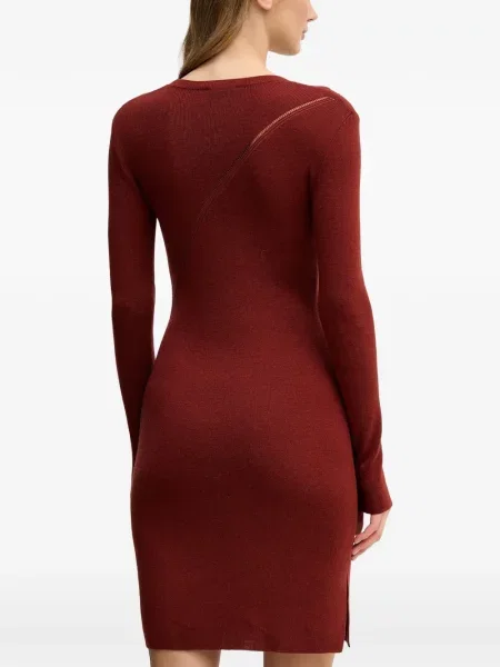 Rochie maxi Sisley lungă de costum roșu