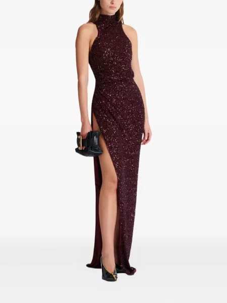 Rochie Balmain cu paiete de costum roșu