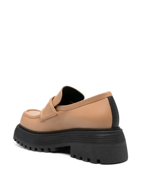 Δερμάτινα loafers 3juin chunky καφέ
