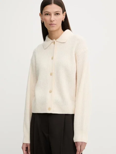 Marc O'Polo cardigan din amestec de lână călduros bej